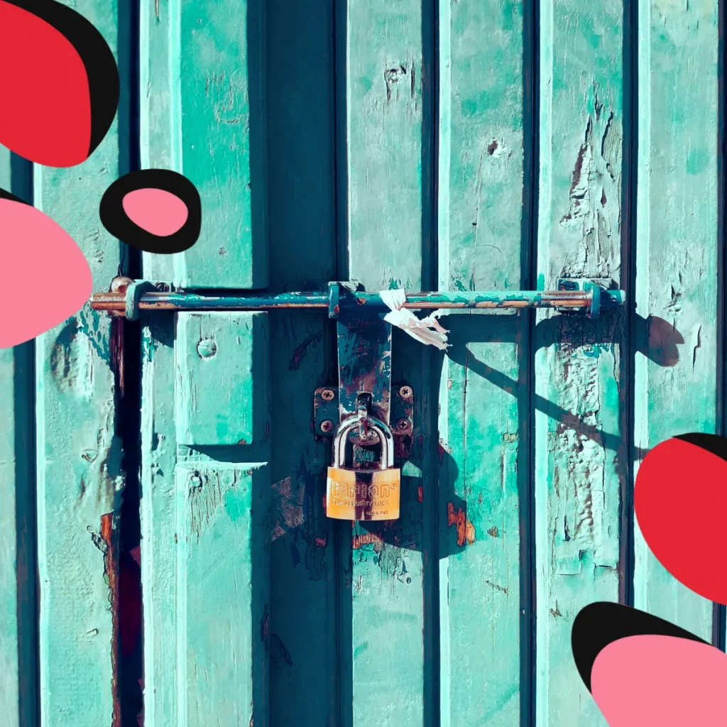 lock on green door to represent Top 6 Barriers in your Career