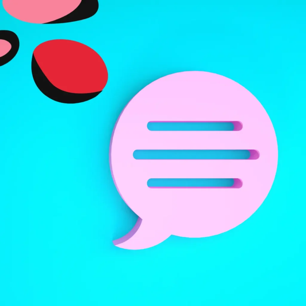 Can I have an off the record conversation with an employee with a pink speech bubble