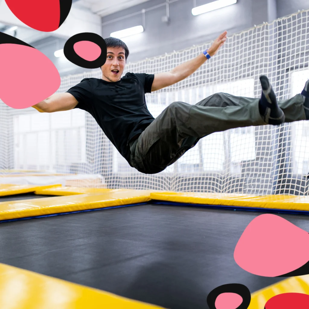 boy jumping on a trampoline for best things to do in Buckinghamshire with kids list
