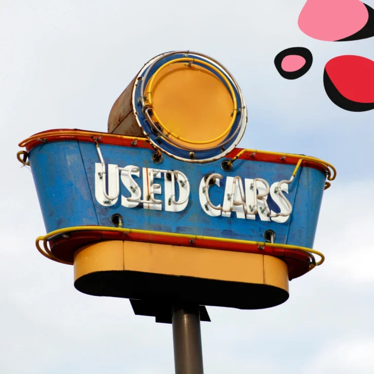 Used cars sign