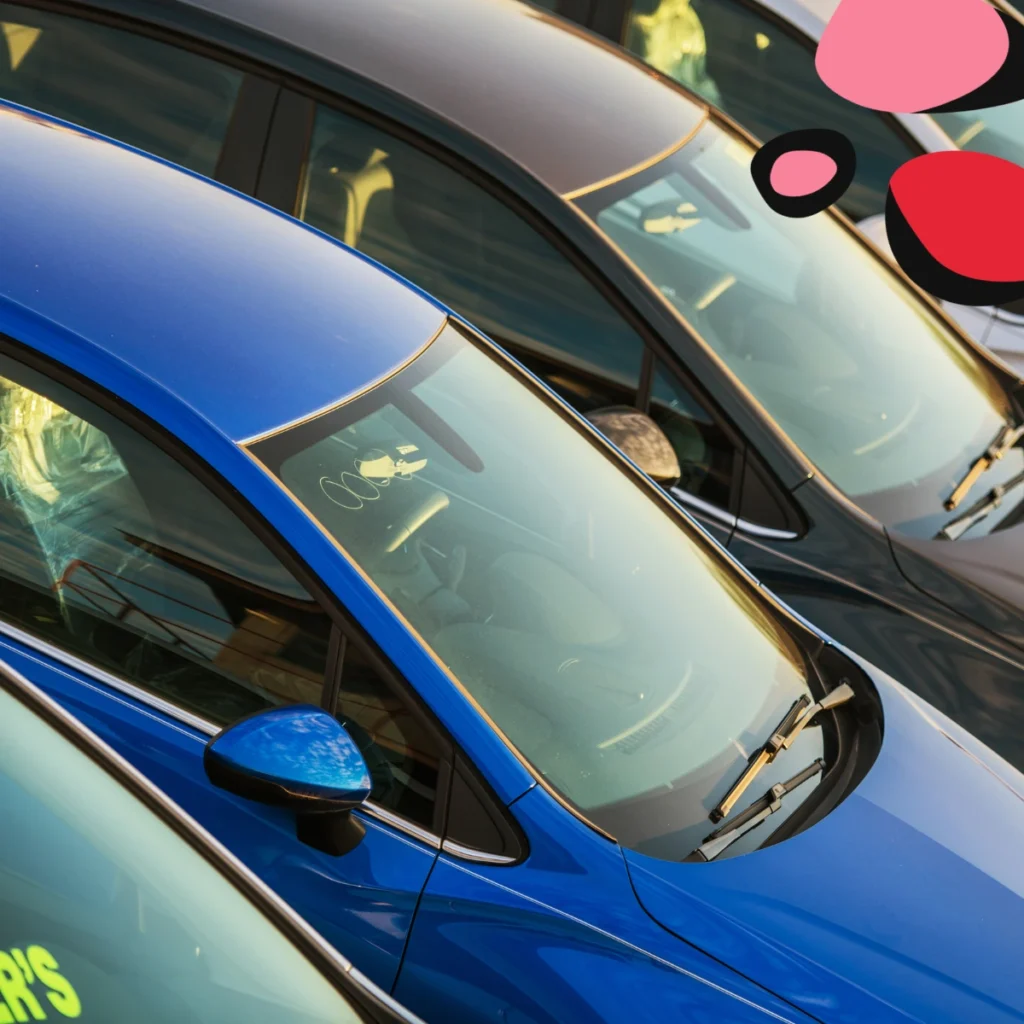 used  cars on a parking lot