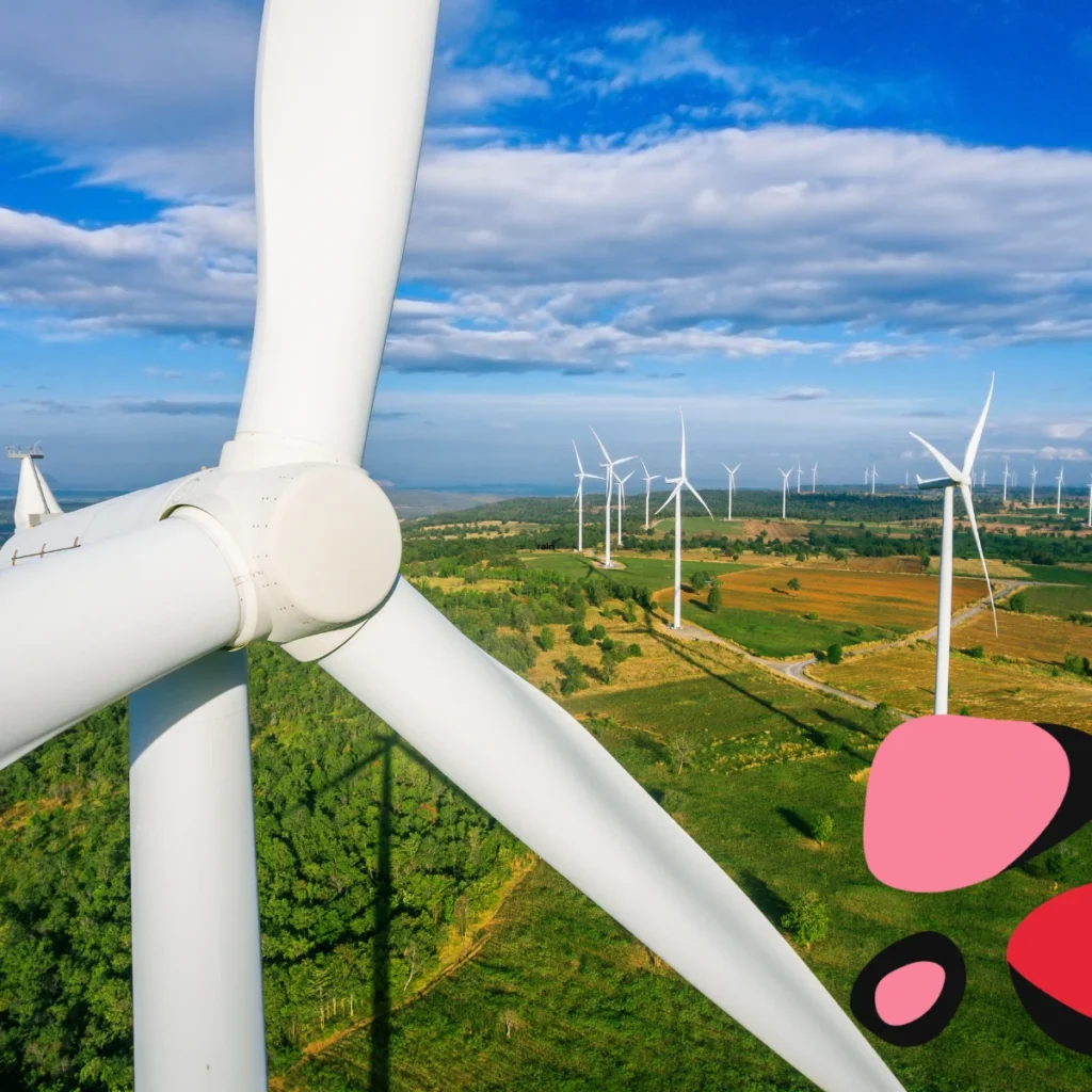 wind turbine in a field