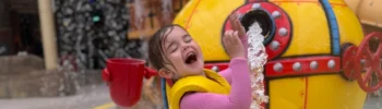 eliza at sandactle water park blackpool by the submarine